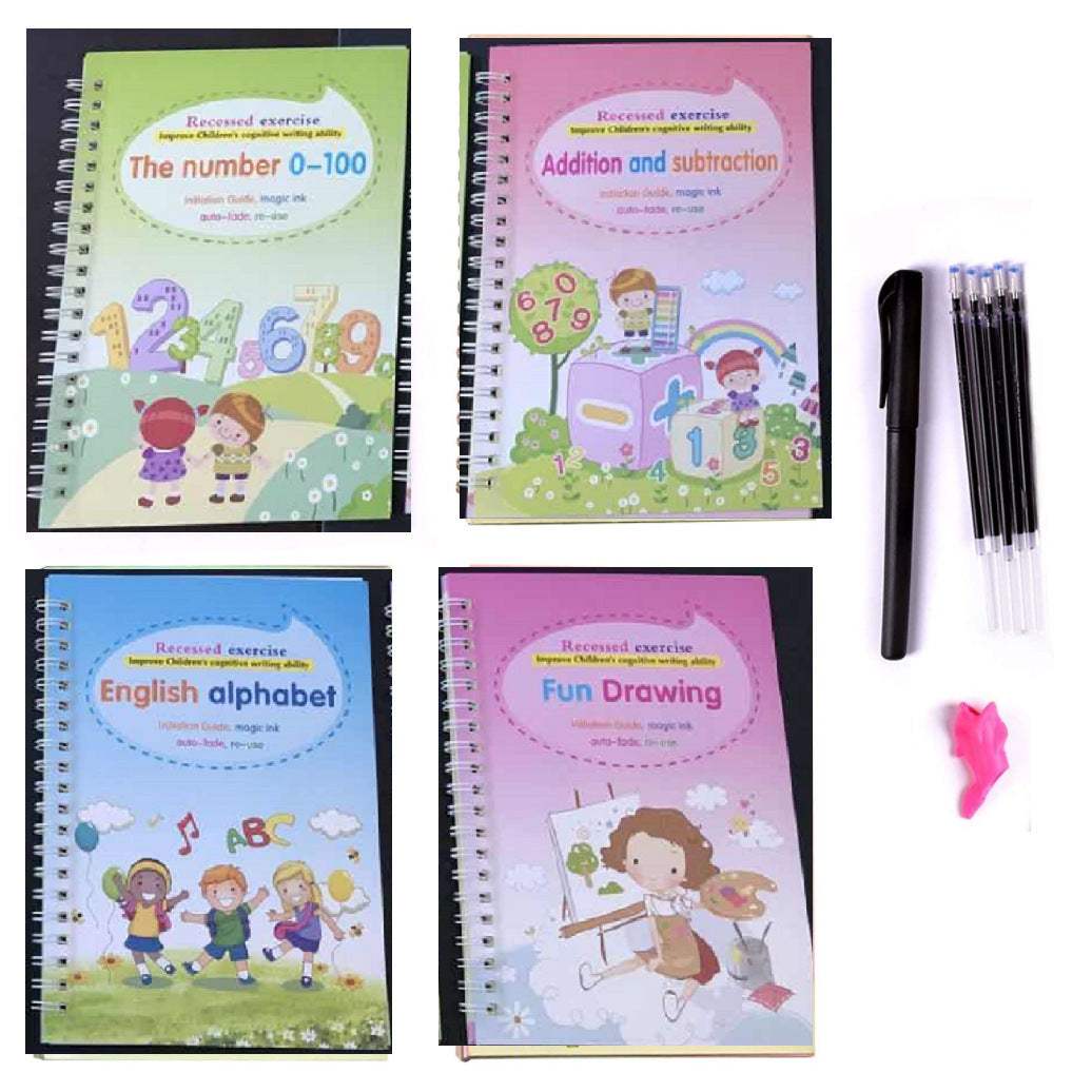 Grooved Magic Practice Copybook | English, Reusable