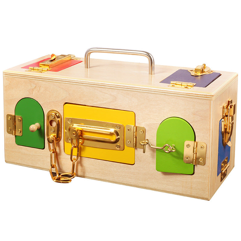 Wooden Lock Box Educational Toy for Early Childhood Development