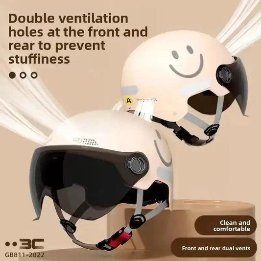  3C Certified Cartoon Half Helmet With Goggles For Bike -  ToylandEU™