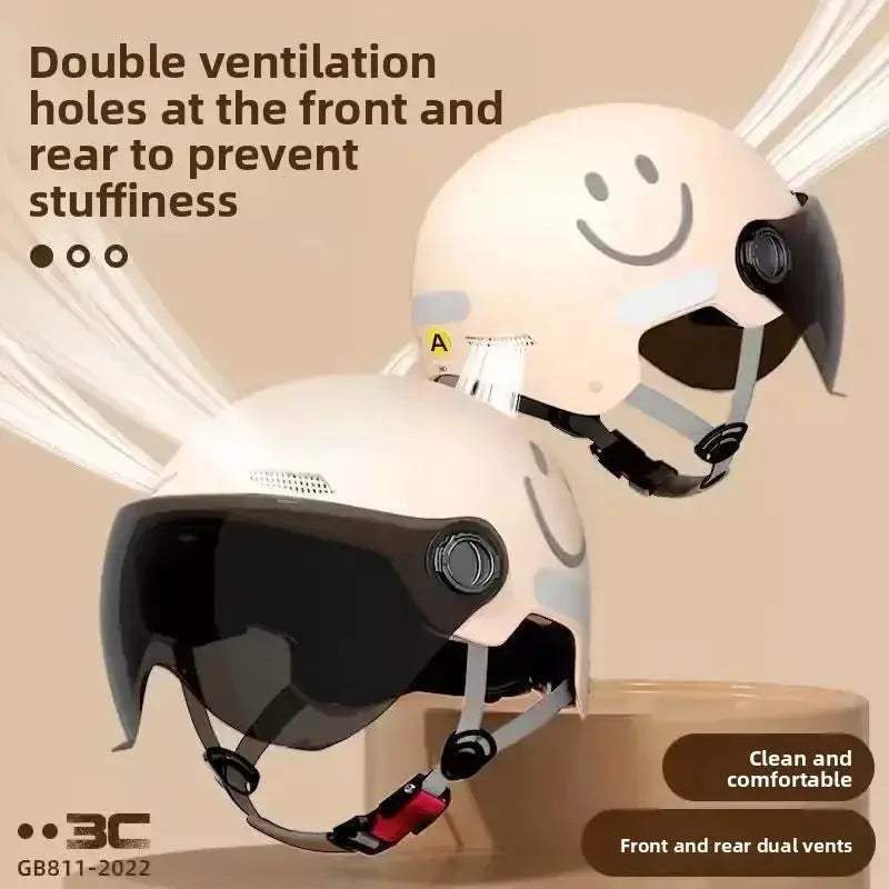 3C Certified Cartoon Half Helmet With Goggles For Bike - ToylandEU