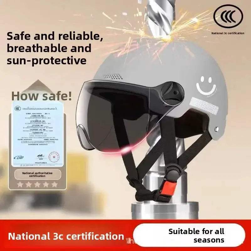 3C Certified Cartoon Half Helmet With Goggles For Bike - ToylandEU