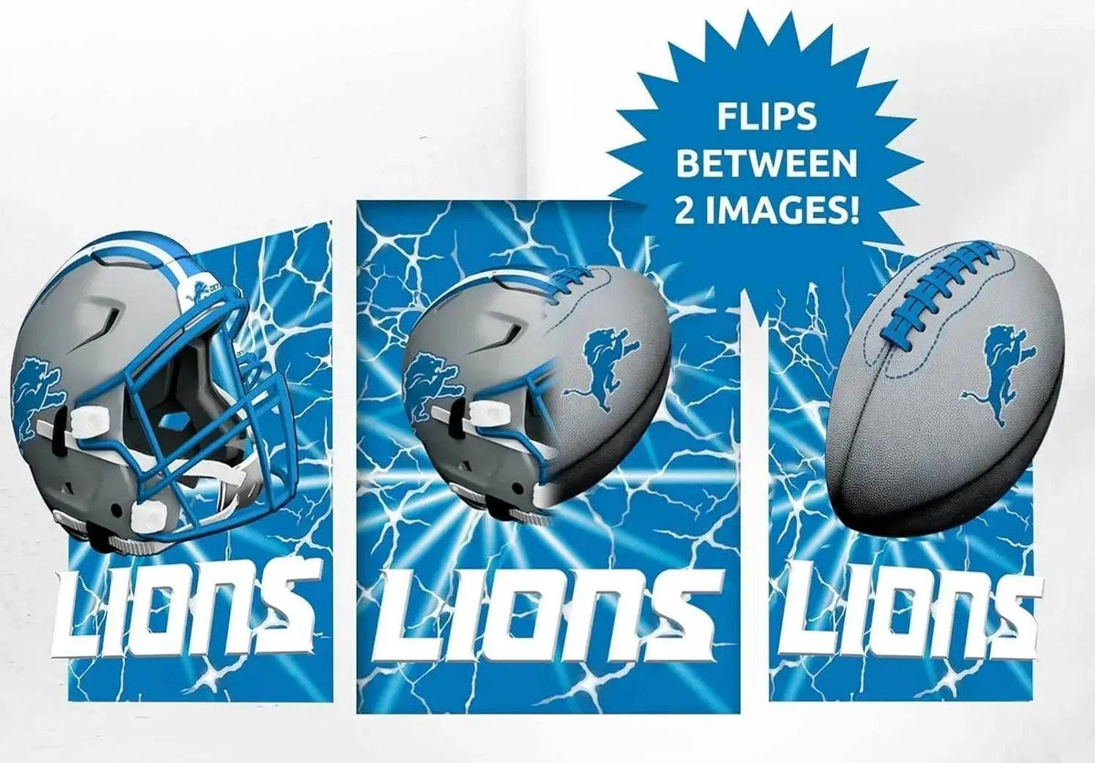  Detroit Lions 3D Lenticular Art Print 12x16 Lightning Flip -  ToylandEU™