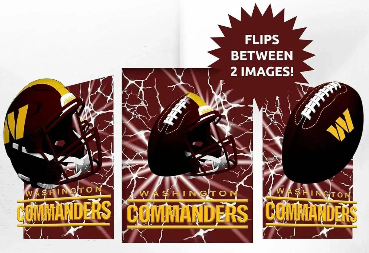  Washington Commanders 3D Art Print 12x16 Lightning Flip -  ToylandEU™
