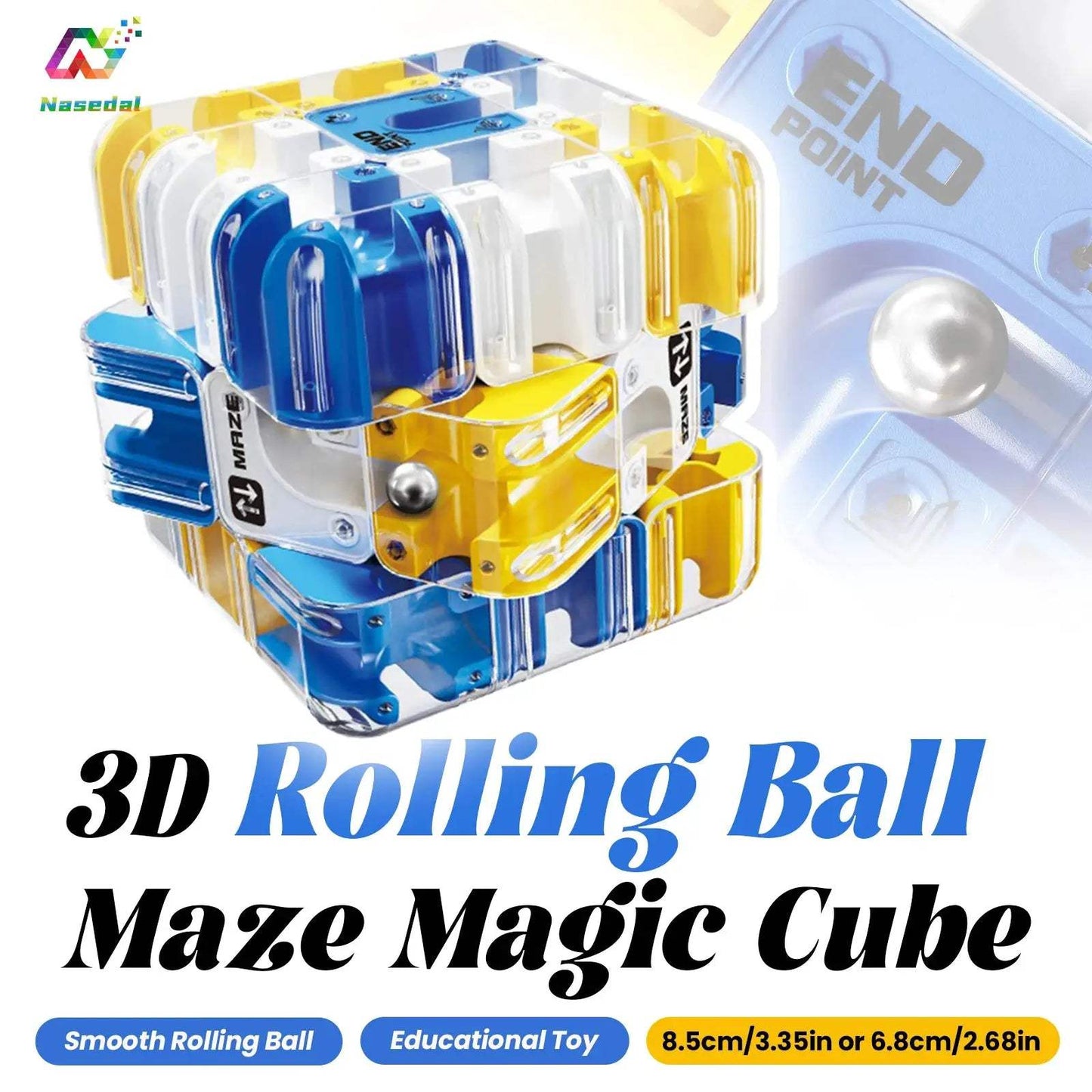  3D Ball Maze Magic Cube Puzzle For Kids Stress Relief -  ToylandEU™