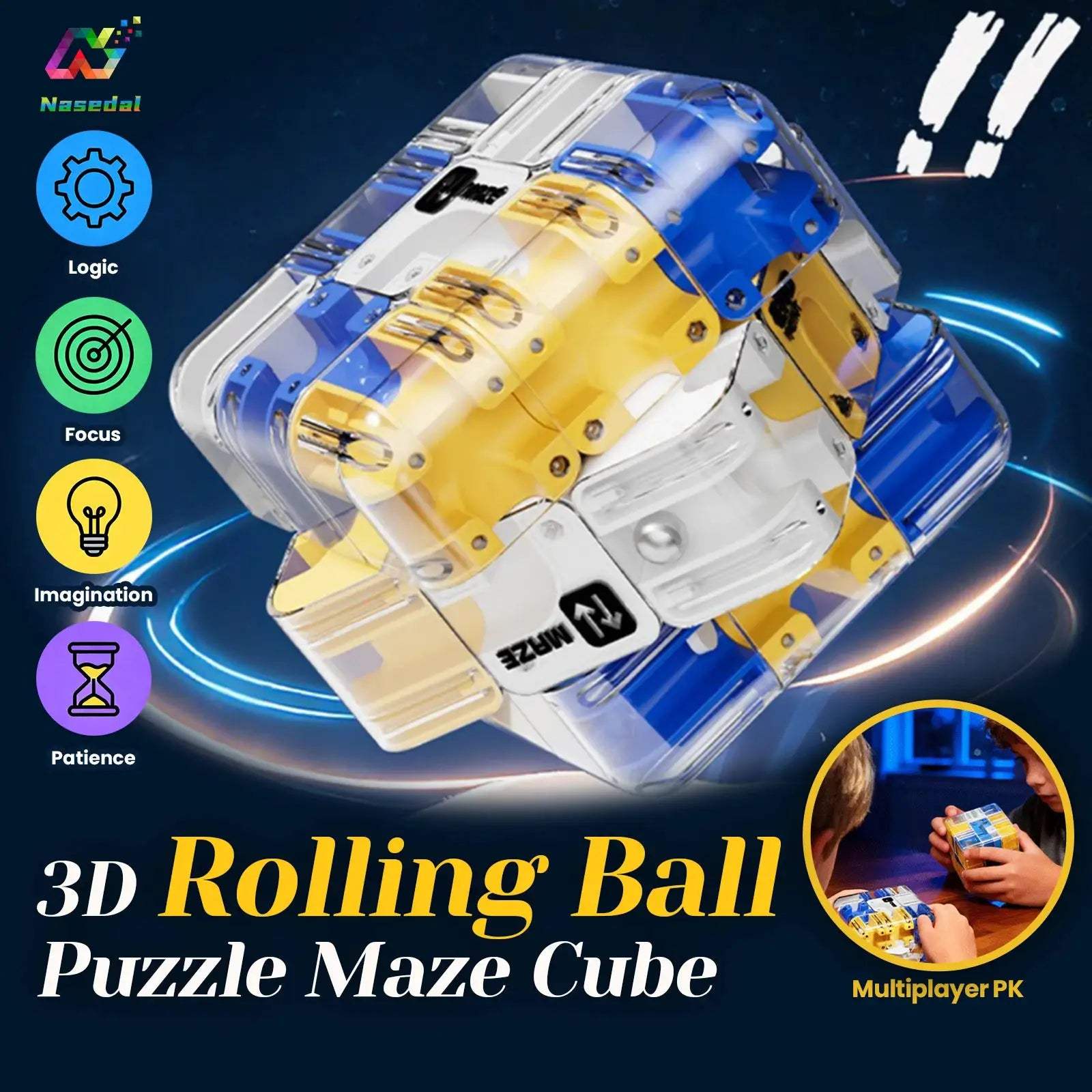  3D Ball Maze Magic Cube Puzzle For Kids Stress Relief -  ToylandEU™
