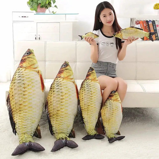  3D Carp Plush Pillow Large Fish Cushion Soft Plush Toy Gift -  ToylandEU™