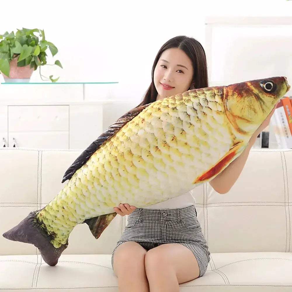 3D Carp Plush Pillow Toy Soft Large Fish Cushion Gift - ToylandEU