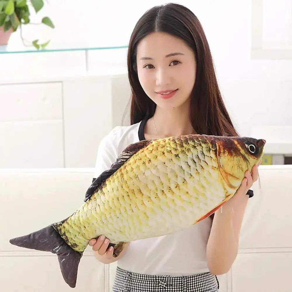 3D Carp Plush Pillow Toy Soft Large Fish Cushion Gift - ToylandEU