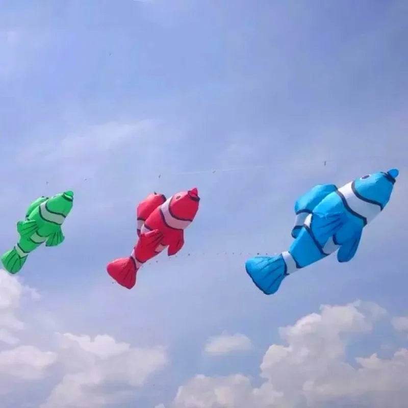 3D Colorful Inflatable Clownfish Kite Pendant - Fun & Durable Flying Toy - ToylandEU