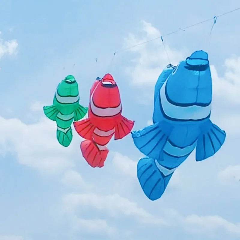 3D Colorful Inflatable Clownfish Kite Pendant - Fun & Durable Flying Toy - ToylandEU