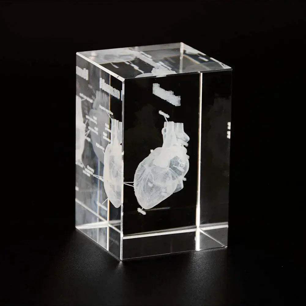 3D Crystal Heart Model Cube For Cardiology Gifts Display - ToylandEU