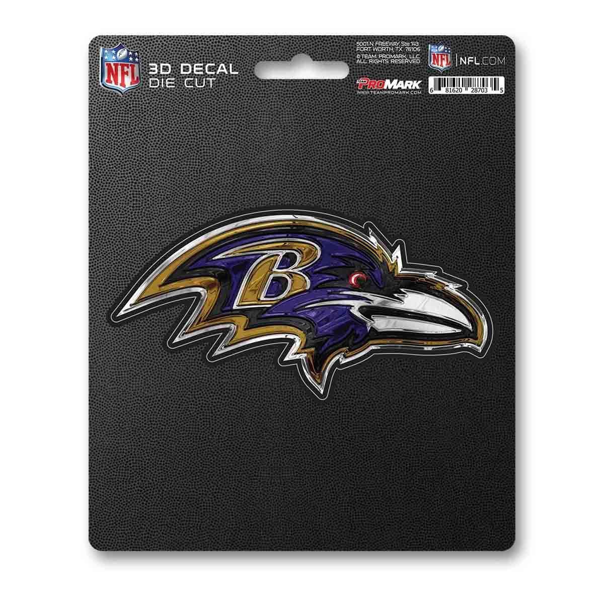  Baltimore Ravens 3D Die Cut Decal Logo Sticker Premium 5x6 -  ToylandEU™