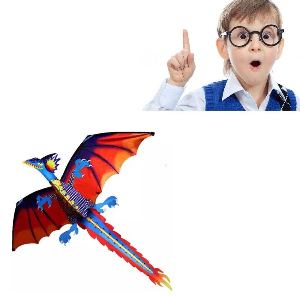 3D Dragon Kite Kids Toy Fun Outdoor Flying Activity Game - ToylandEU