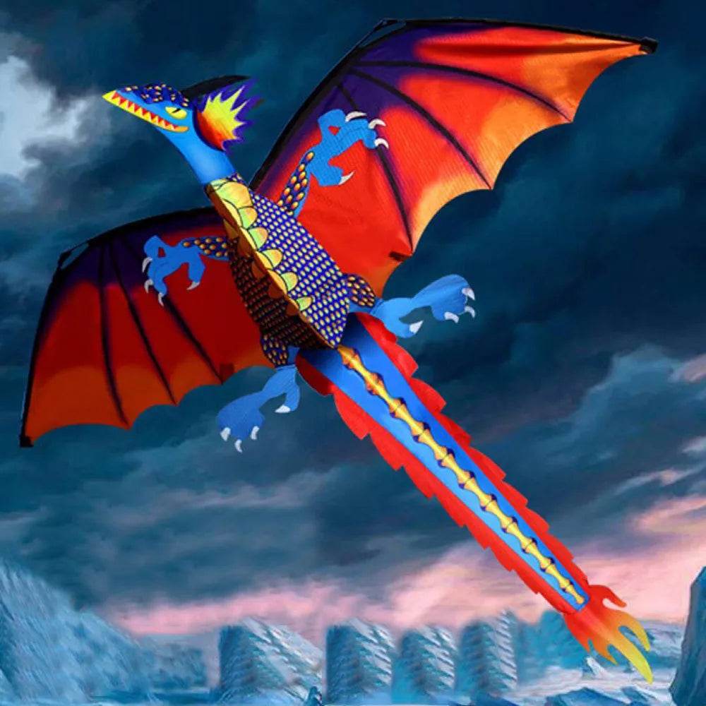 3D Dragon Kite Kids Toy Fun Outdoor Flying Activity Game - ToylandEU