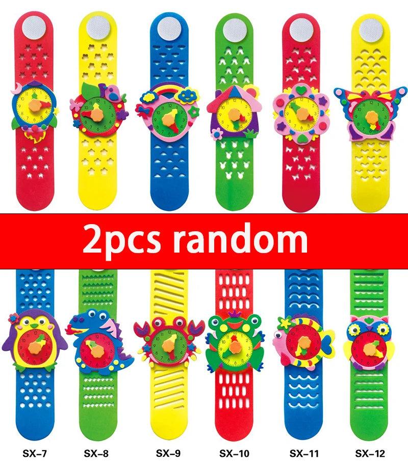  3D EVA Foam Watch Kit | Cartoon Clock | 2 4 6 Pieces | Toylandeu™ 