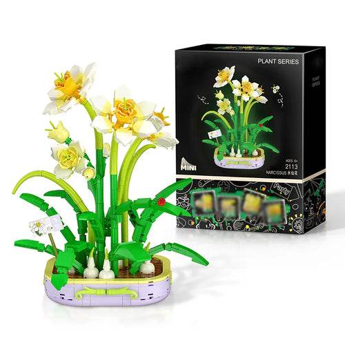 3D Floral Fantasy: Daffodil Bonsai Building Blocks for Family Fun - ToylandEU