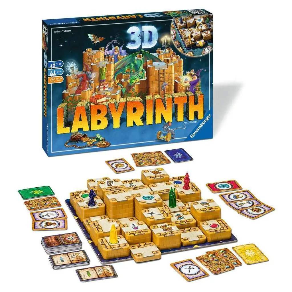 3D Labyrinth Fantasy Board Game With Tower Climb Adventure - ToylandEU