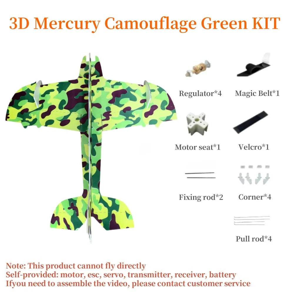 3D Mercury Fixed-wing Aerobatic Magic Board Plane RC Airplane KIT DIY - ToylandEU