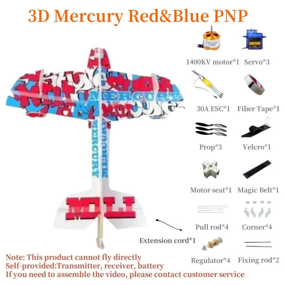 3D Mercury Fixed-wing Aerobatic Magic Board Plane RC Airplane KIT DIY - ToylandEU