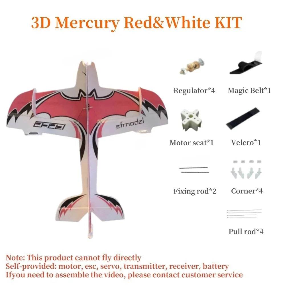 3D Mercury Fixed-wing Aerobatic Magic Board Plane RC Airplane KIT DIY - ToylandEU