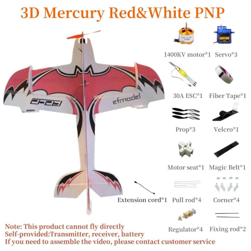 3D Mercury Fixed-wing Aerobatic Magic Board Plane RC Airplane KIT DIY - ToylandEU