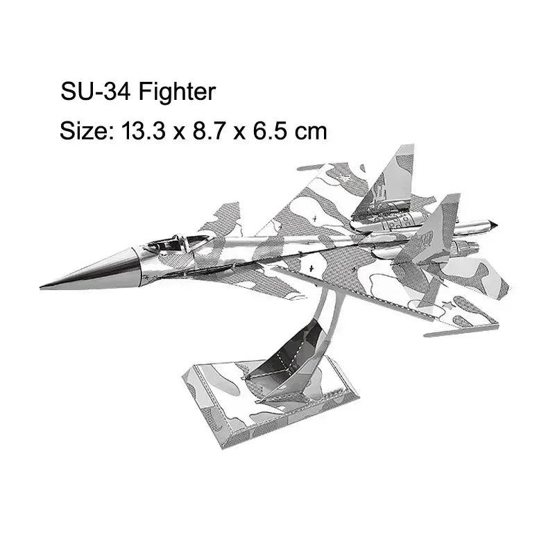  3D Metal Puzzle | Military Aircraft Kit | Toylandeu™ 