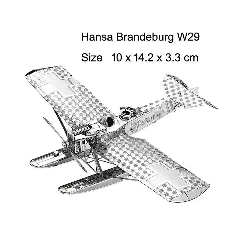  3D Metal Puzzle | Military Aircraft Kit | Toylandeu™ 