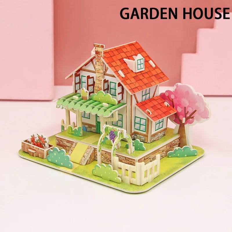 3D Paper Puzzle Montessori Miniature Houses Fun Carton Construction Models for Kids Handmade Educational Toys - ToylandEU