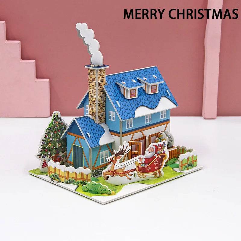 3D Paper Puzzle Montessori Miniature Houses Fun Carton Construction Models for Kids Handmade Educational Toys - ToylandEU