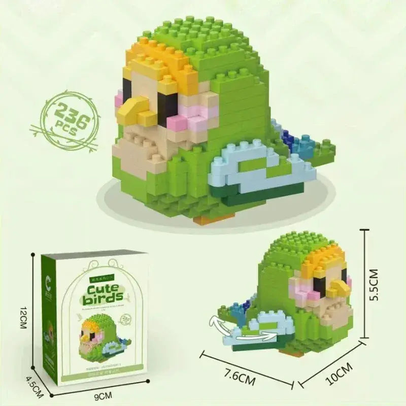 3D Parrot Building Blocks Set For Kids Table Decor - ToylandEU