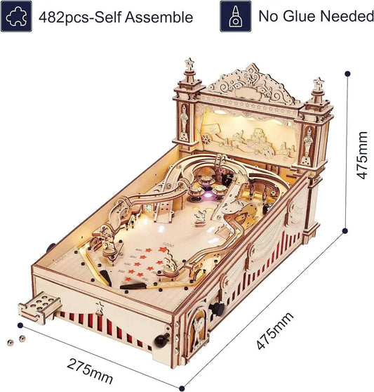  3D Pinball Puzzle Kit DIY Mechanical Wooden Table Game -  ToylandEU™