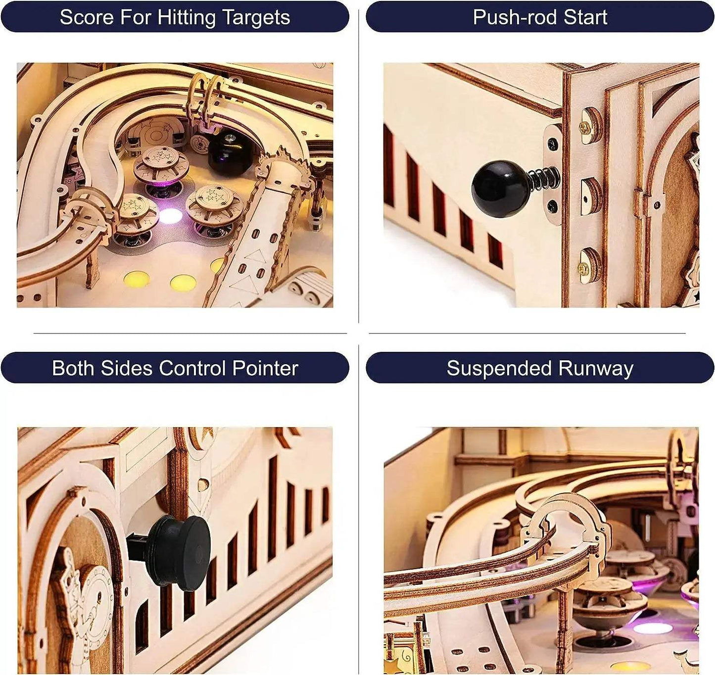 3D Pinball Puzzle Kit Mechanical Wooden Table Game - ToylandEU