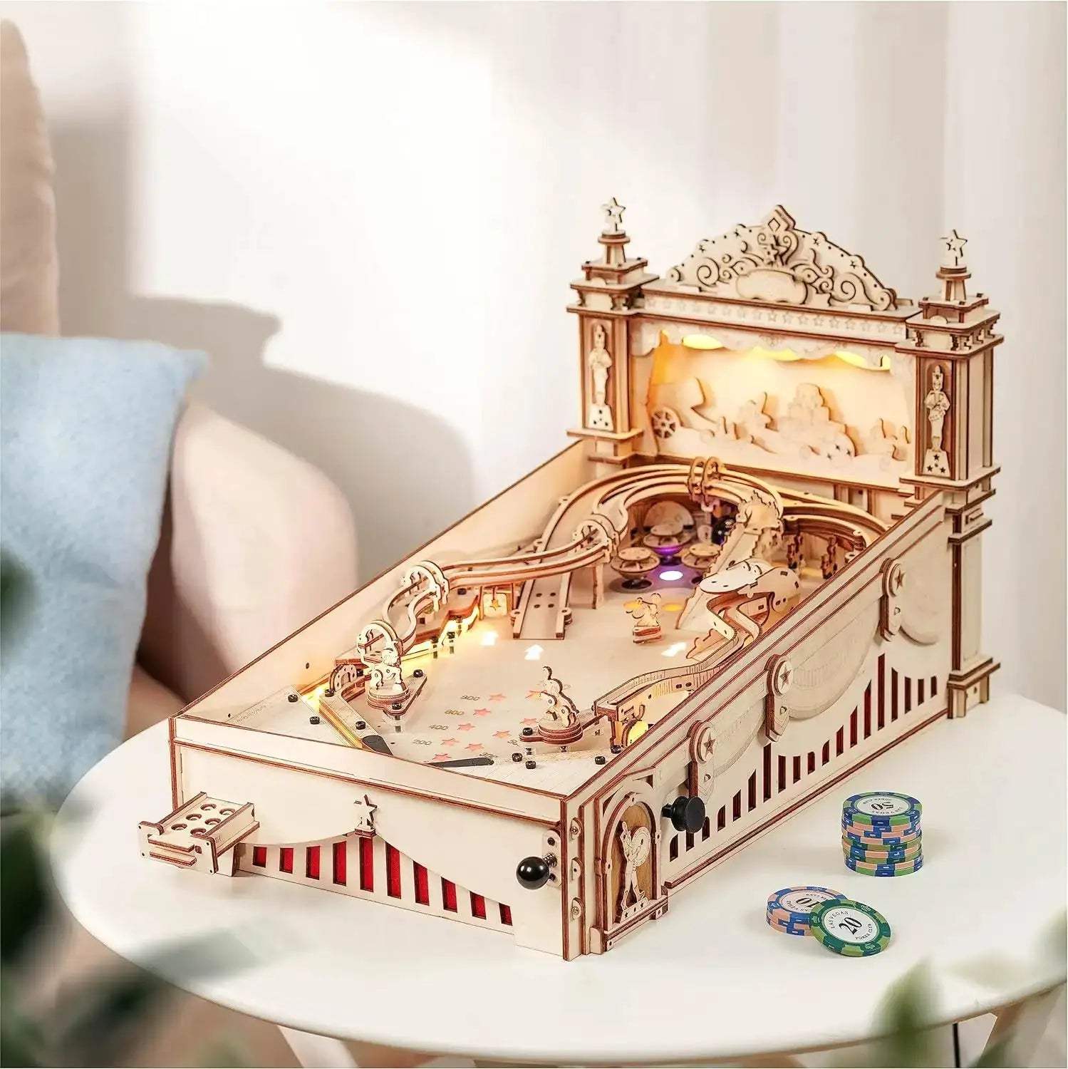 3D Pinball Puzzle Kit Mechanical Wooden Table Game - ToylandEU