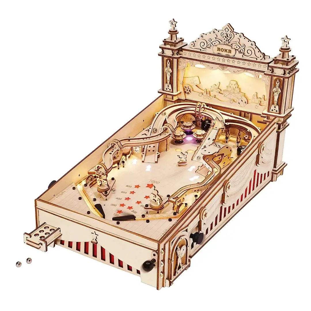 3D Pinball Puzzle Kit Mechanical Wooden Table Game - ToylandEU