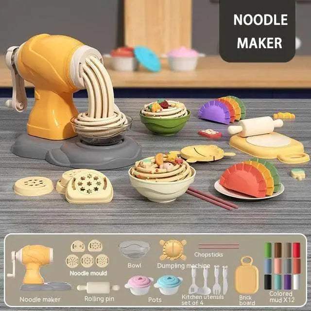  3D Plasticine Modeling Clay Noodle Maker Kit with 12 Colors - Creative  -  ToylandEU™