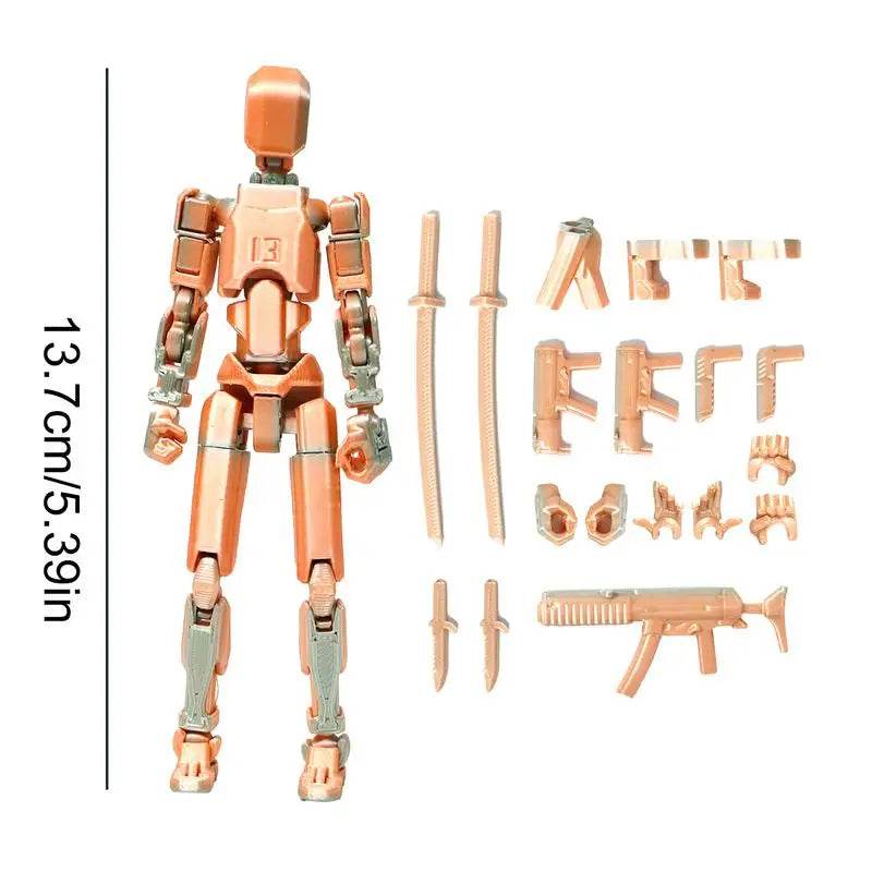3D Printed Action Figure Full Body Mechanical Multi-Jointed Toy - ToylandEU