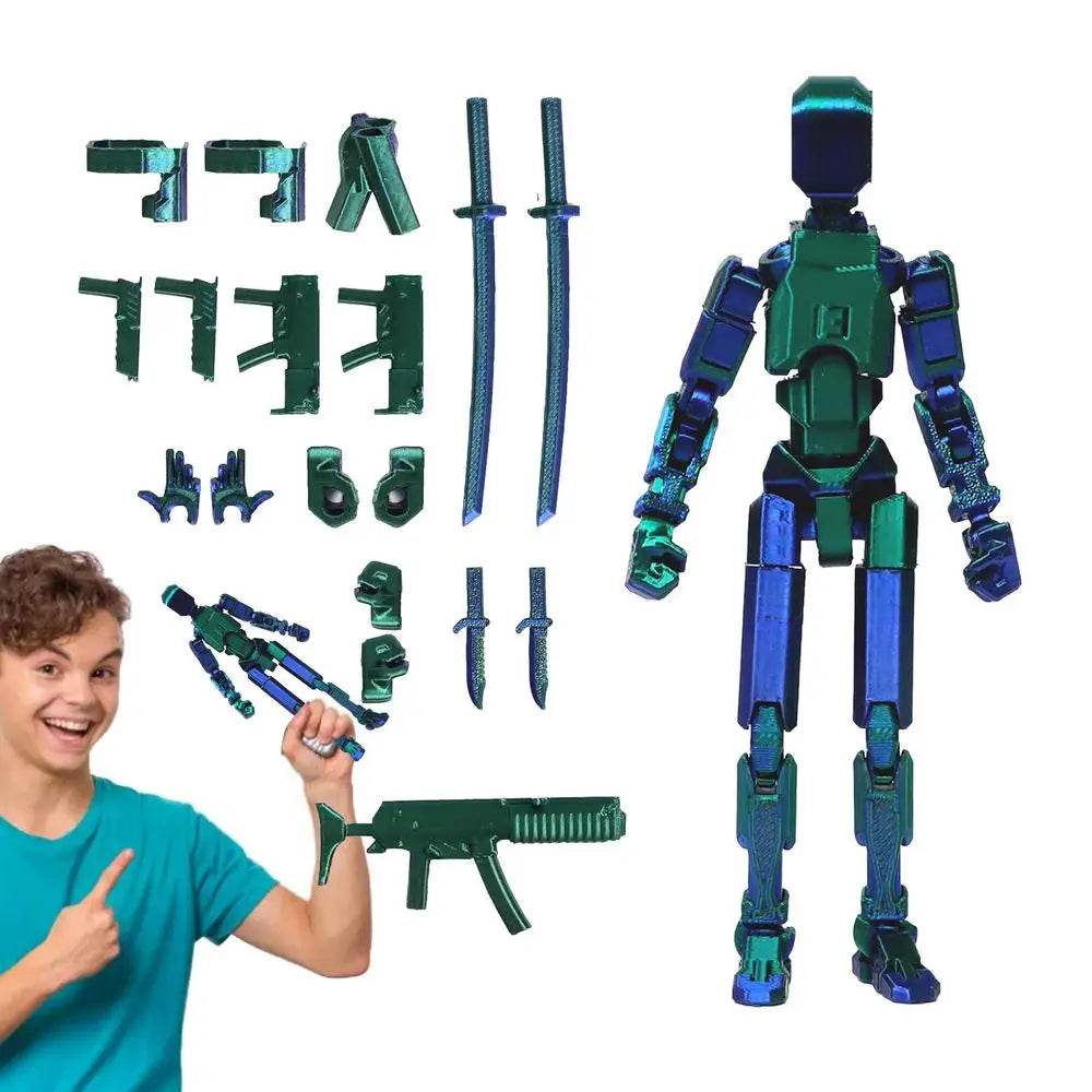 3D Printed Action Figure Full Body Mechanical Multi-Jointed Toy - ToylandEU