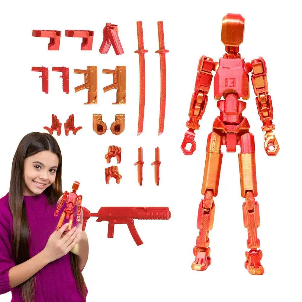 3D Printed Action Figure Full Body Mechanical Multi-Jointed Toy - ToylandEU