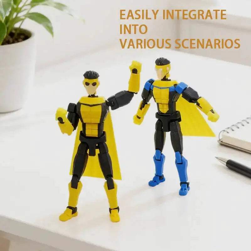 3D Printed Blue Masked Invincible T13 Movable Action Figure - ToylandEU