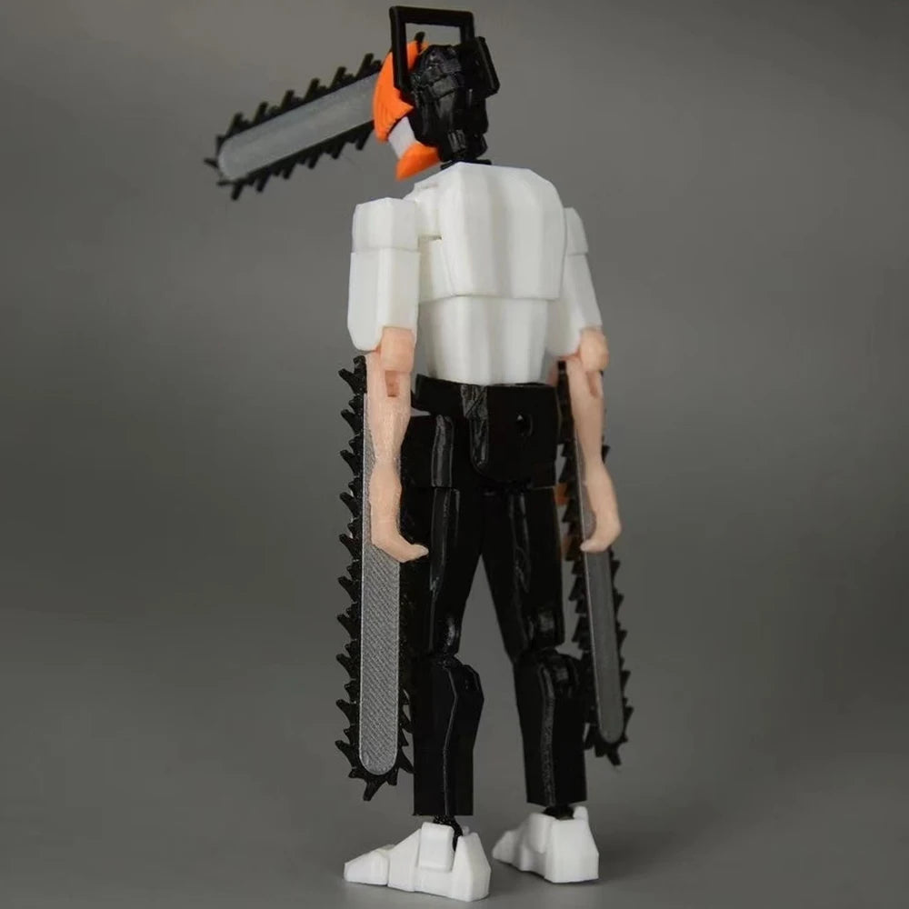 3D Printed Chainsaw Man Action Figure With Full Articulation