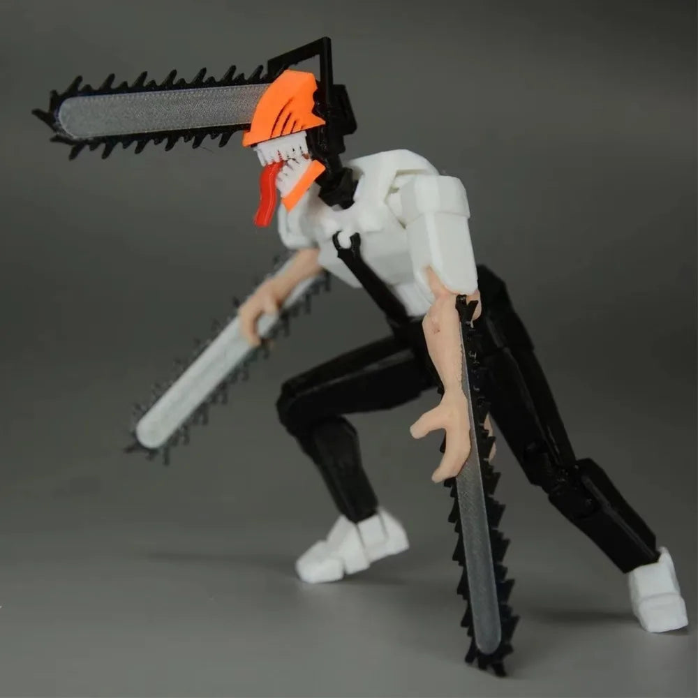 3D Printed Chainsaw Man Action Figure With Full Articulation