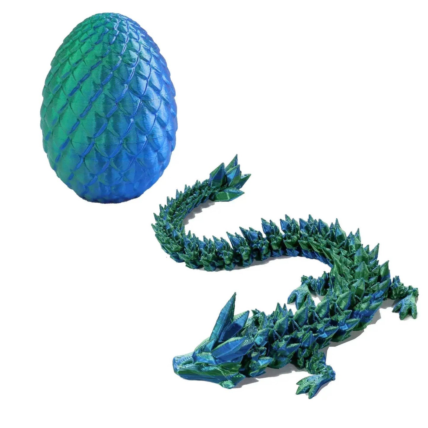 3D Printed Dragon Egg Toy With Articulated Crystal Dragon - ToylandEU