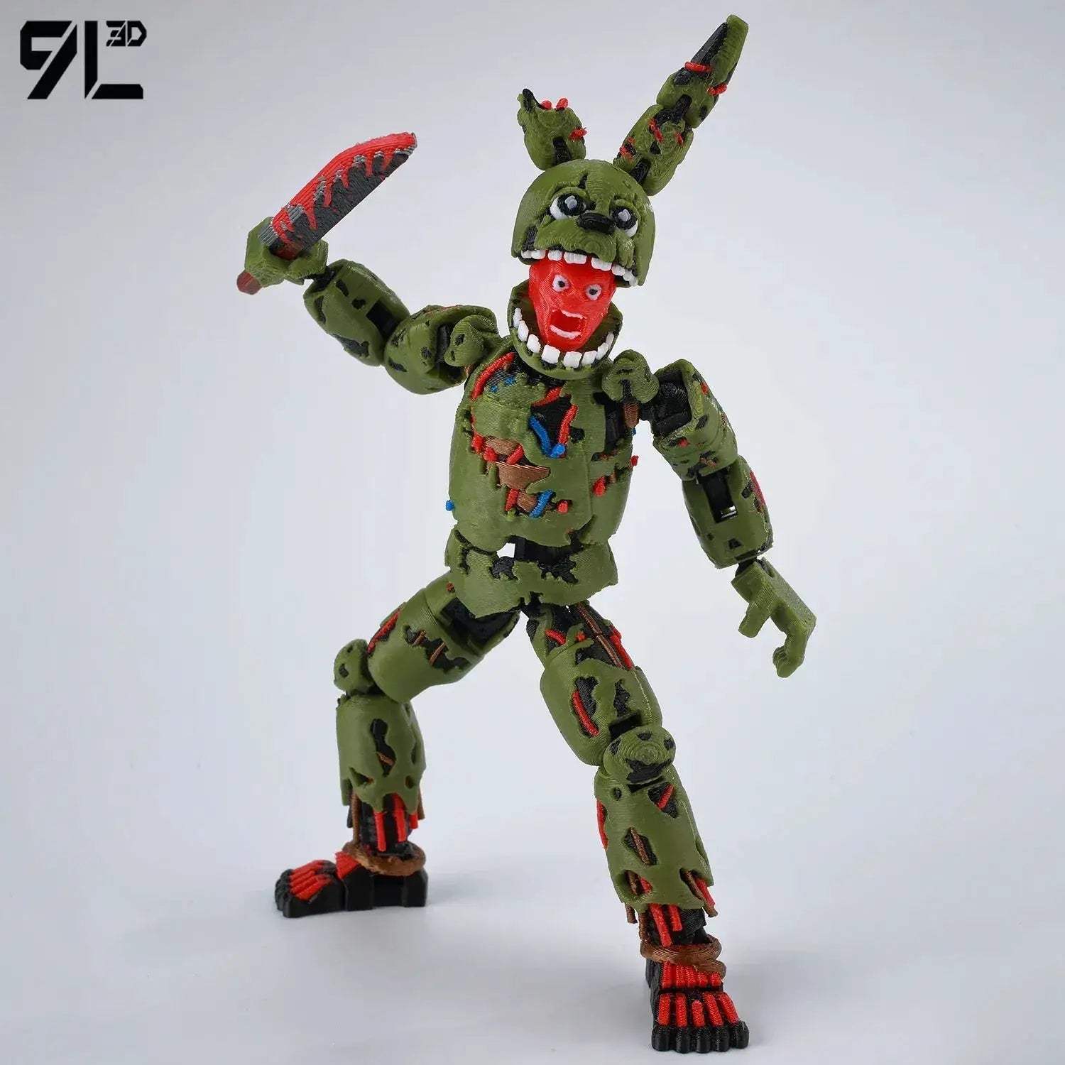 3D Printed FNAF Springtrap Action Figure Collectible - ToylandEU