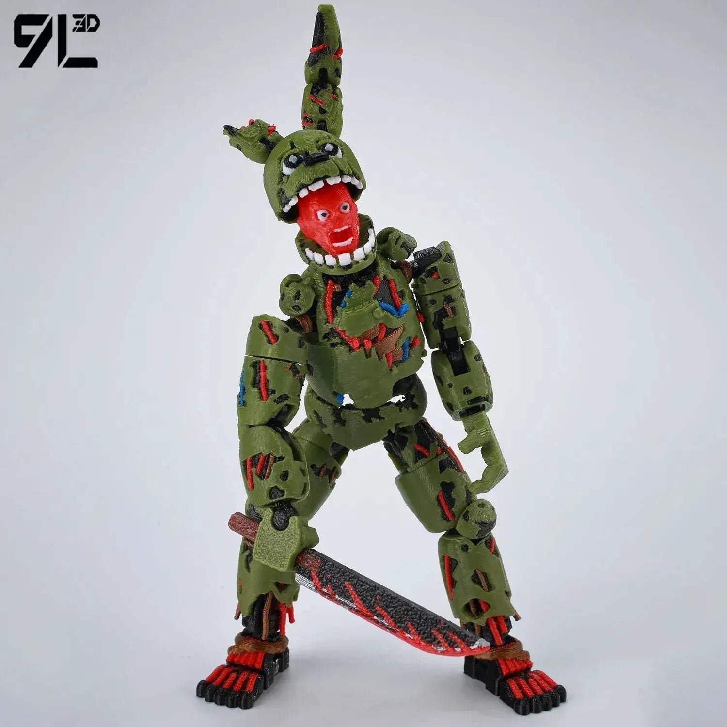 3D Printed FNAF Springtrap Action Figure Collectible - ToylandEU