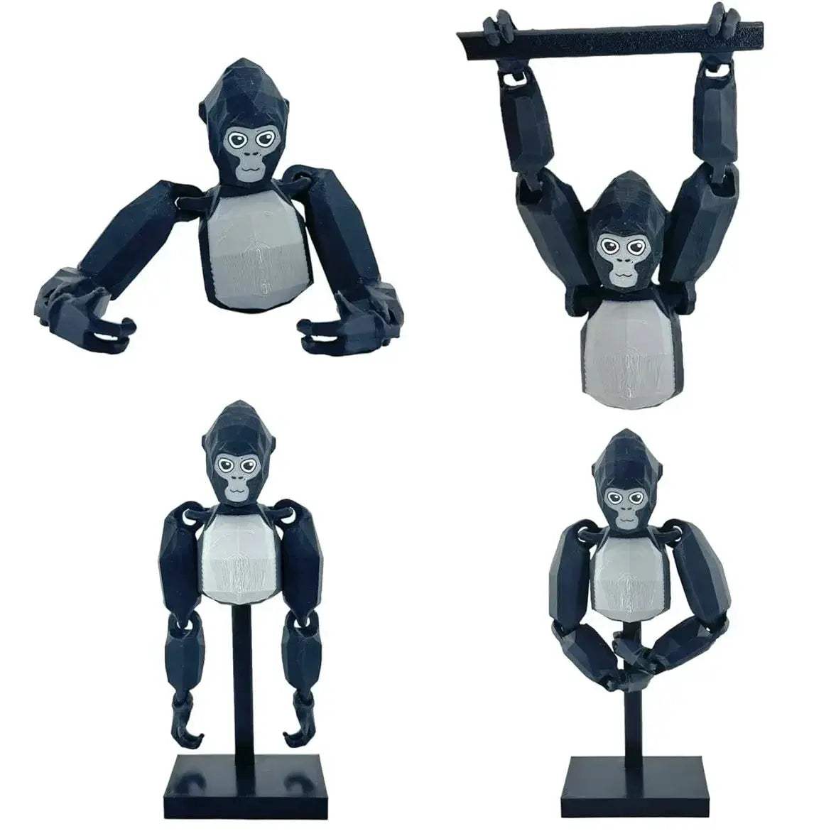 3D Printed Gorilla Monkey Figurines For Cute Desktop Decor - ToylandEU