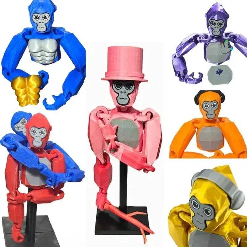 3D Printed Gorilla Monkey Figurines For Cute Desktop Decor - ToylandEU