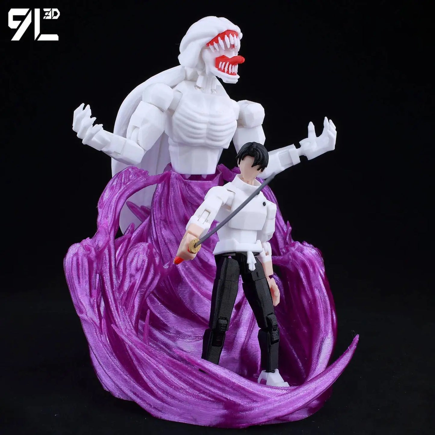 3D Printed Jujutsu Kaisen Action Figures Set With Movable Shapeshift