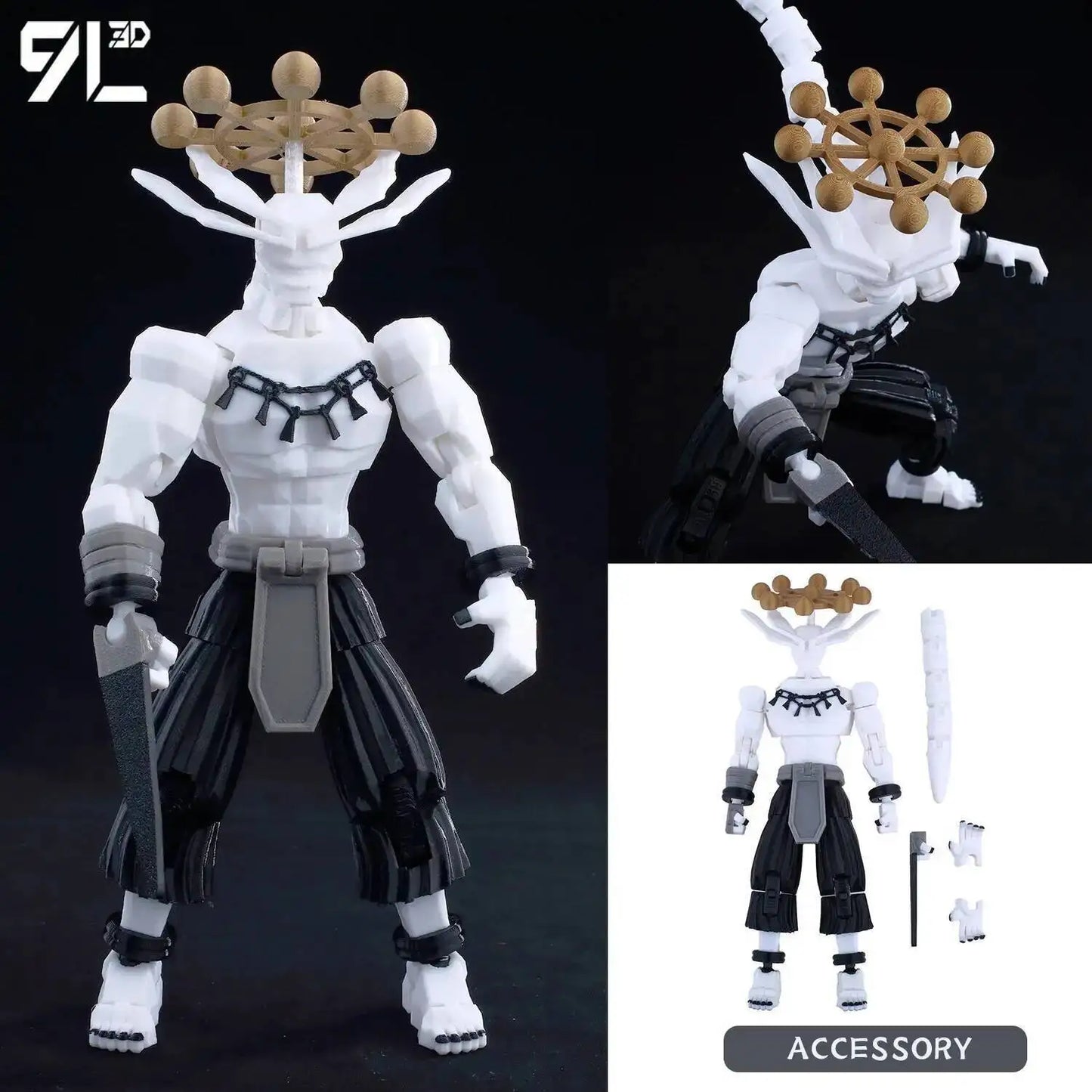 3D Printed Jujutsu Kaisen Action Figures Set With Movable Shapeshift