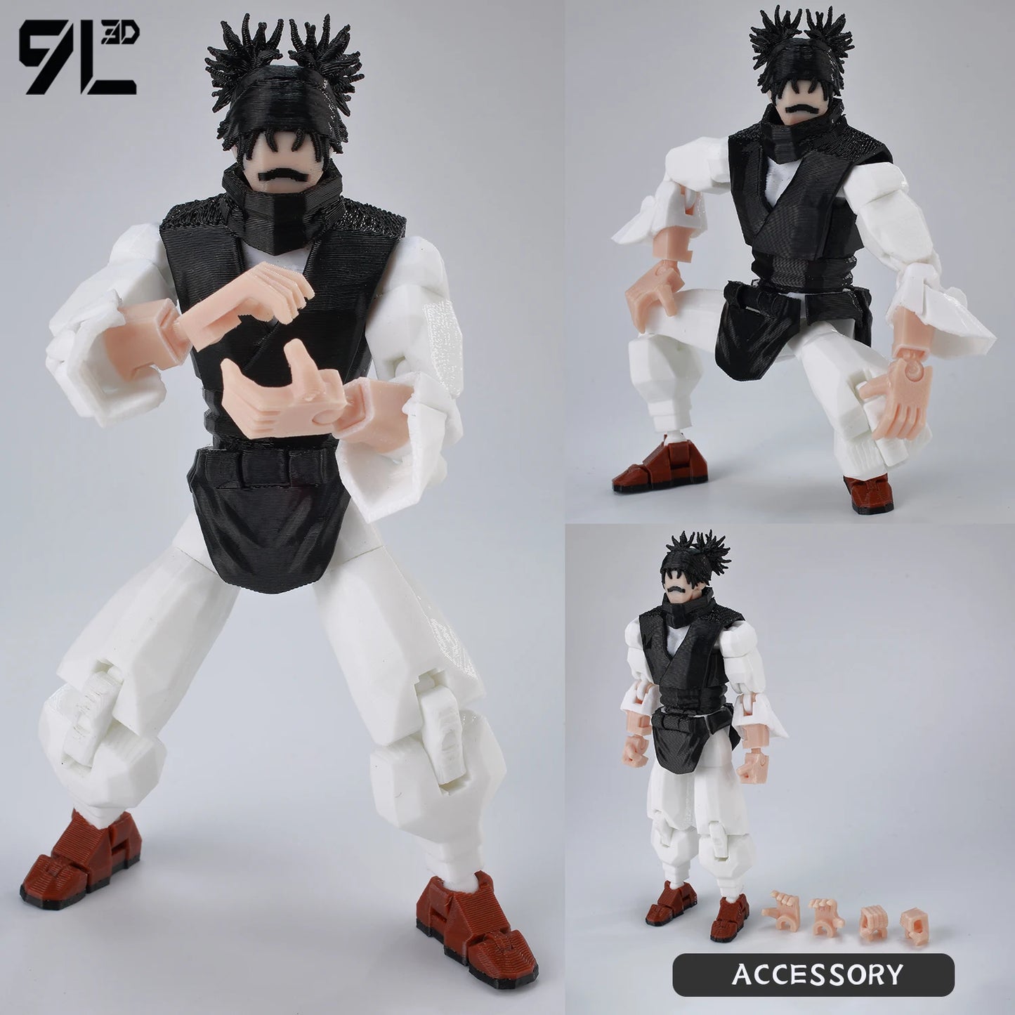 3D Printed Jujutsu Kaisen Action Figures Set With Movable Shapeshift