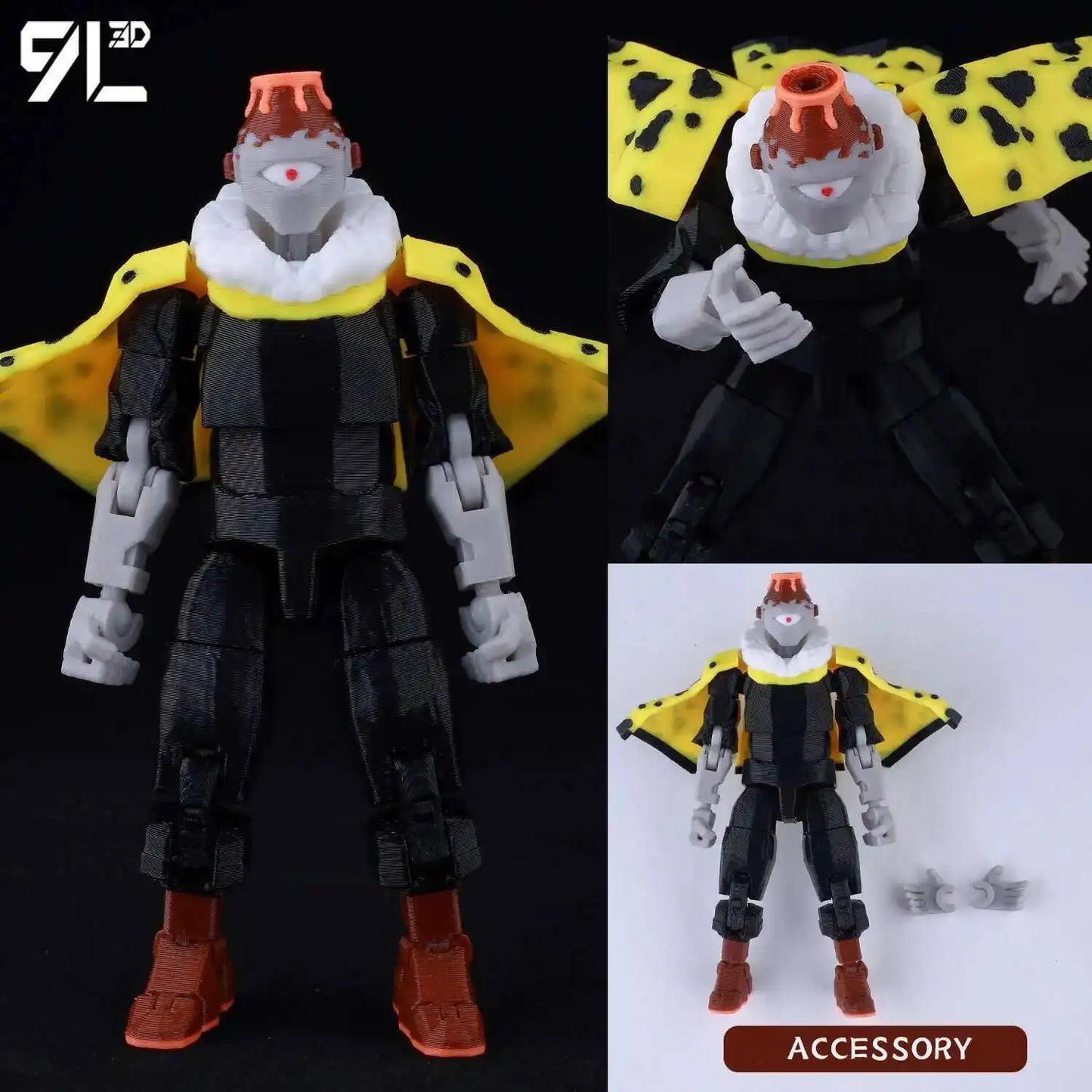 3D Printed Jujutsu Kaisen Action Figures Set With Movable Shapeshift